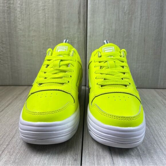 NEW Fila WX-100 Neon Yellow Sneaker Lace Up Athletic Shoe Womens Size 5 - Picture 5 of 10